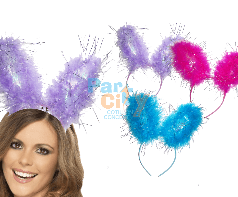 VINCHA CONEJO DE PLUMAS