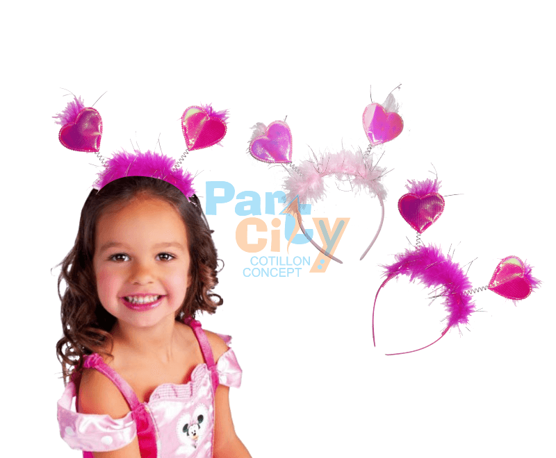 ANTENITA CORAZON HOLOGRAFICO CON PLUMAS