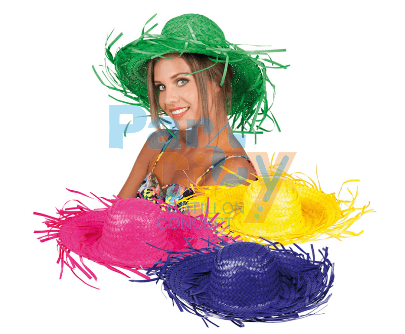 SOMBRERO PAJA DESFLECADO COLORES