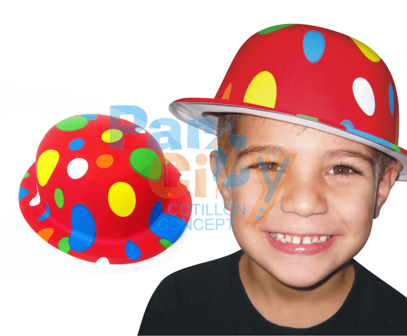 SOMBRERO BOMBIN A LUNARES DE PLASTICO