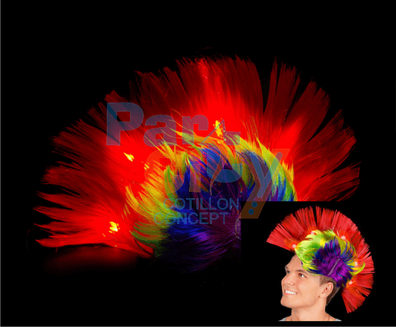 PELUCA PUNK CON LUZ