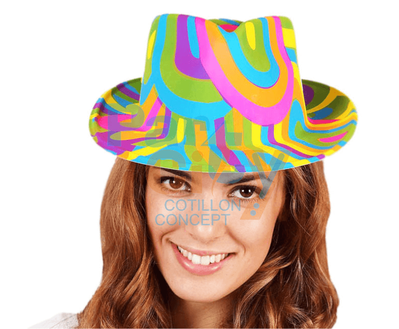 SOMBRERO COWBOY PSICODELICO DE PLASTICO