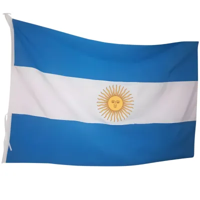 BANDERA ARGENTINA TELA 60X90CM X12