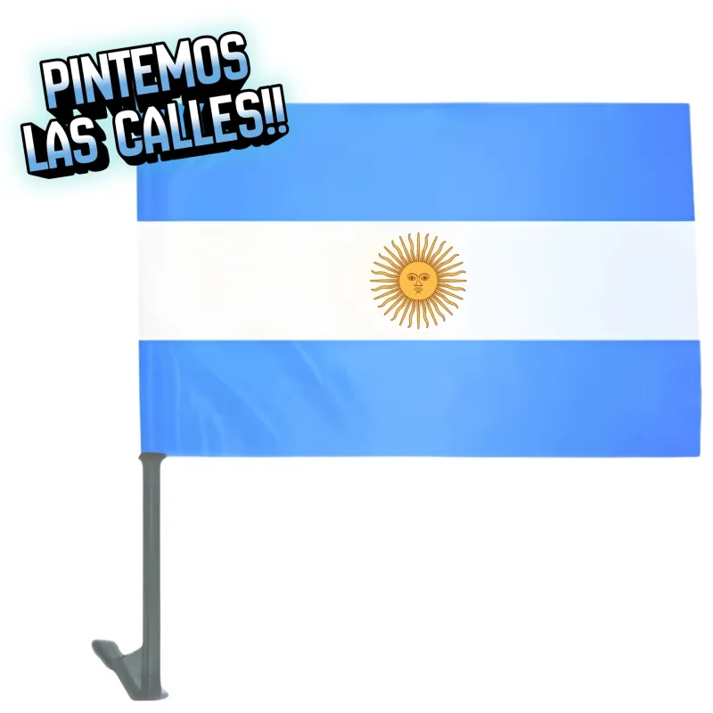 BANDERA ARGENTINA PARA AUTO 30X45CM X6