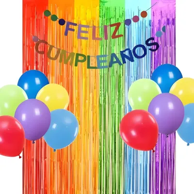 SET DECORACION BOUQUET FELIZ CUMPLEAÑOS MULTICOLOR 