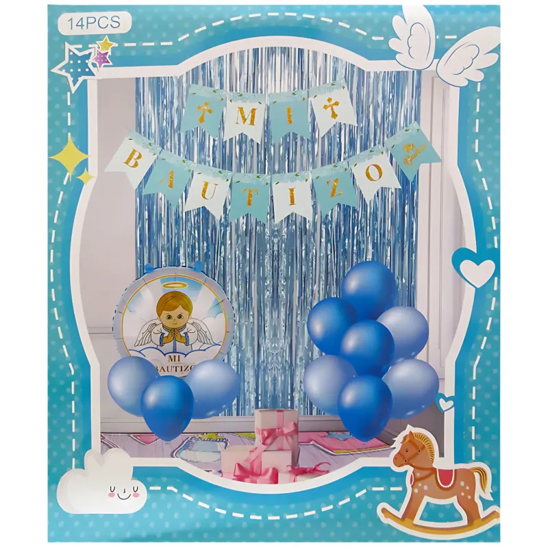 SET DECORACION BOUQUET MI BAUTIZO CELESTE