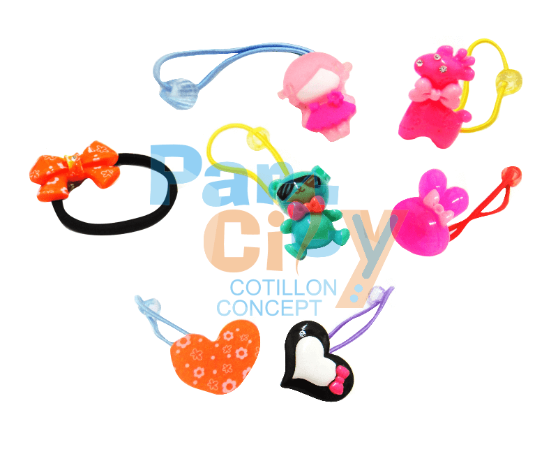 GOMITAS PARA PELO CON APLIQUES X20