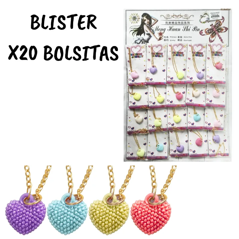 COLGANTES CON CORAZON SURTIDOS X20