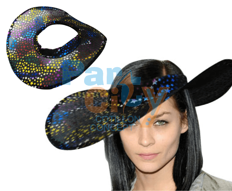SOMBRERO CAPELINA BRILLO MULTICOLOR