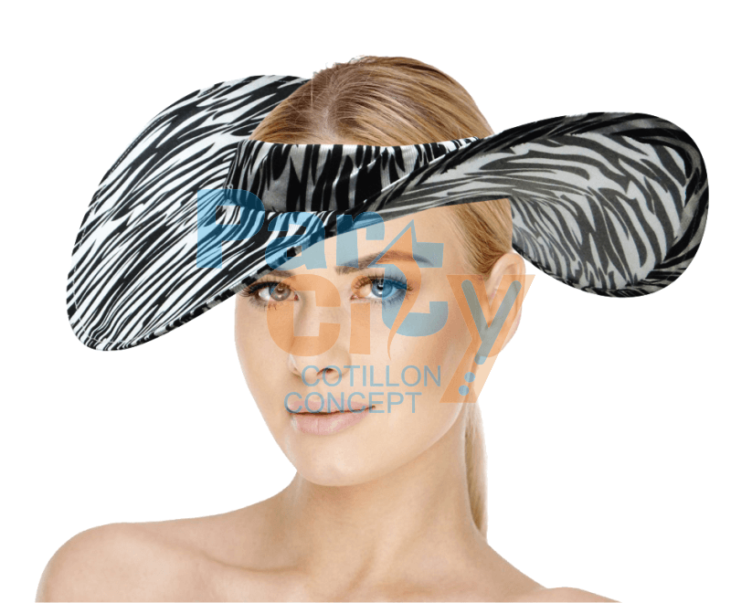 SOMBRERO CAPELINA  BLANCA Y NEGRA