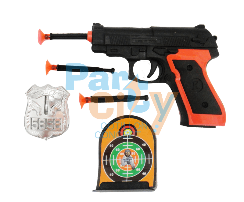 revolver con dardos y accesorios