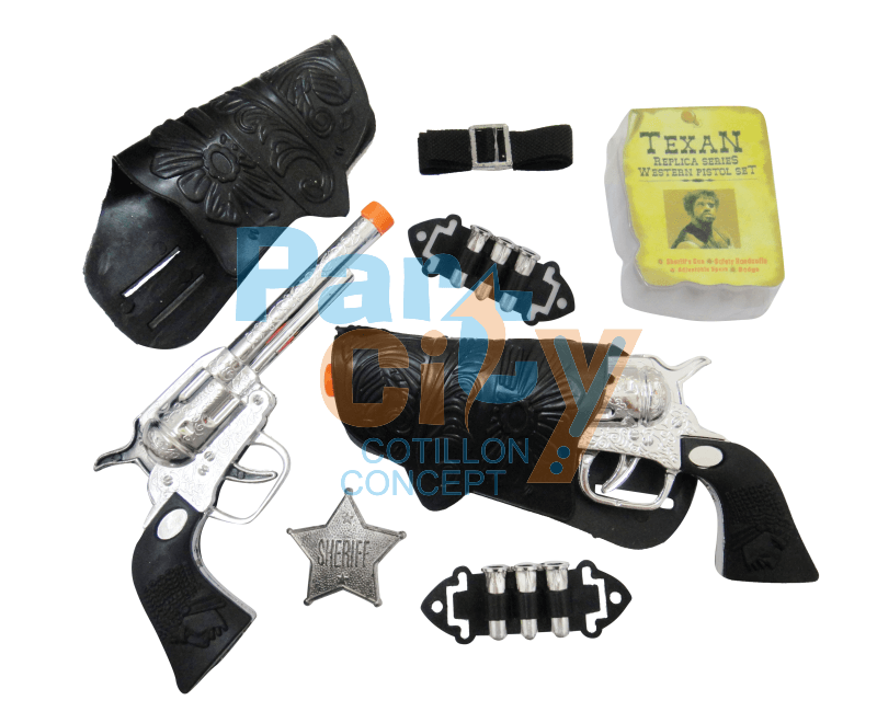 cartuchera con revolver