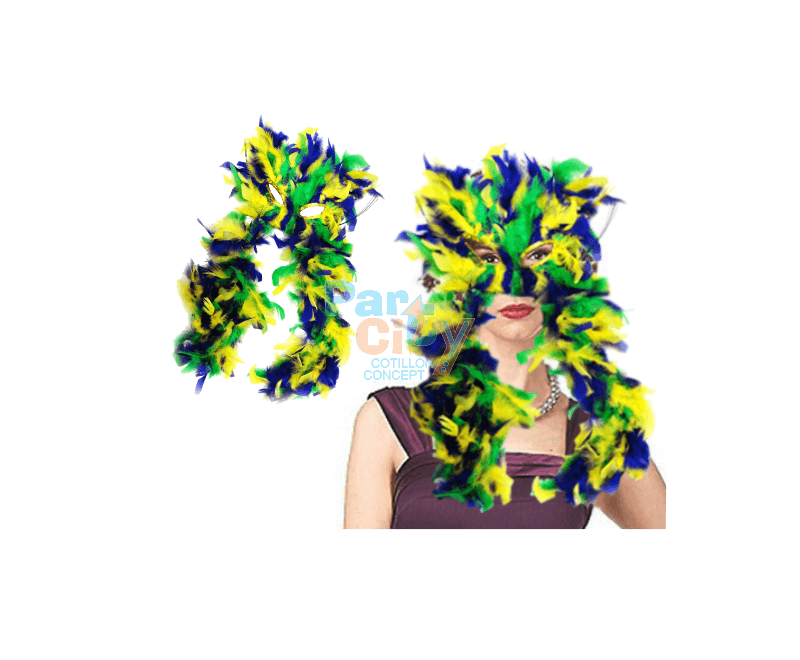 ANTIFAZ DE PLUMAS CON COLGANTE XL