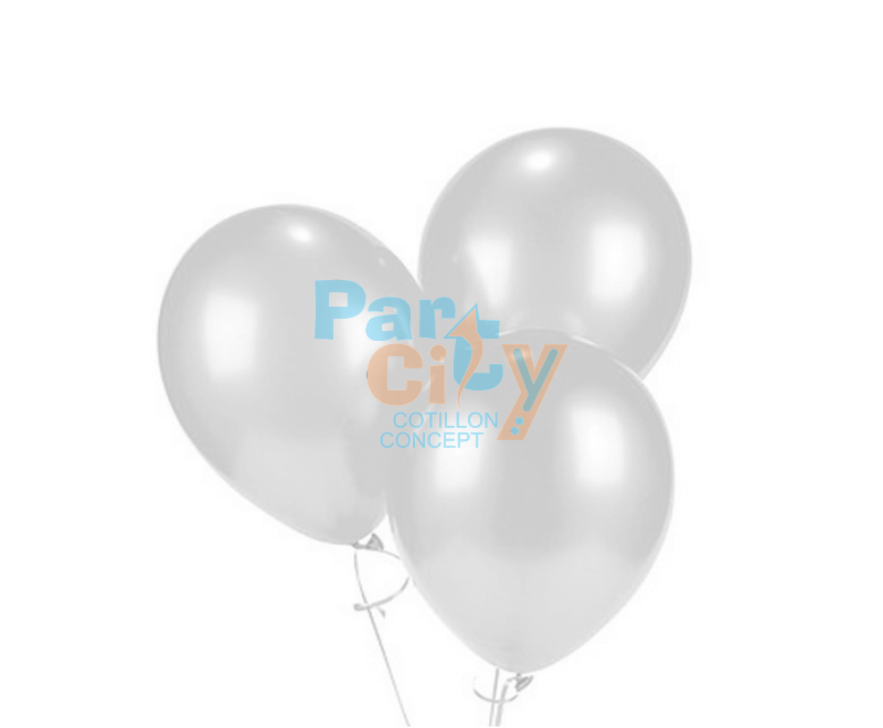 GLOBO PERLADO PLATEADO X50