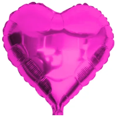 GLOBO METALIZADO CORAZON FUCSIA 18 PULGADAS X10