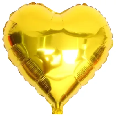 GLOBO METALIZADO CORAZON DORADO 18 PULGADAS X10