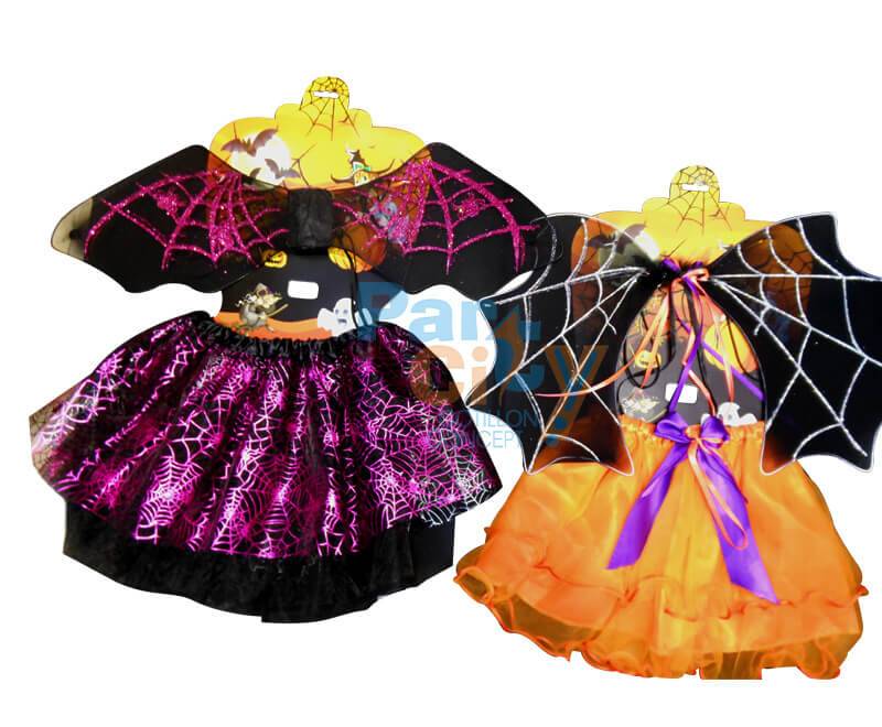 SET INFANTIL HALLOWEEN POLLERA Y ALAS
