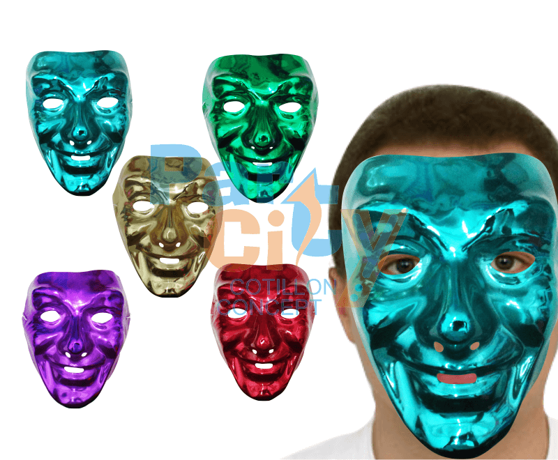 MASCARA METALIZADA DE COLORES X1