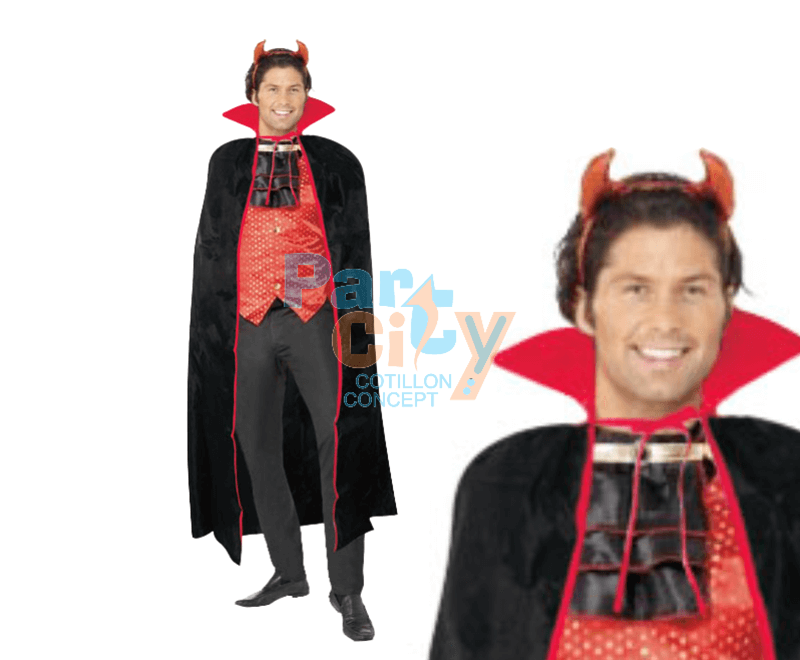 CAPA DRACULA CUELLO ROJO