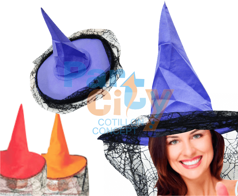 SOMBRERO BRUJA CON TUL