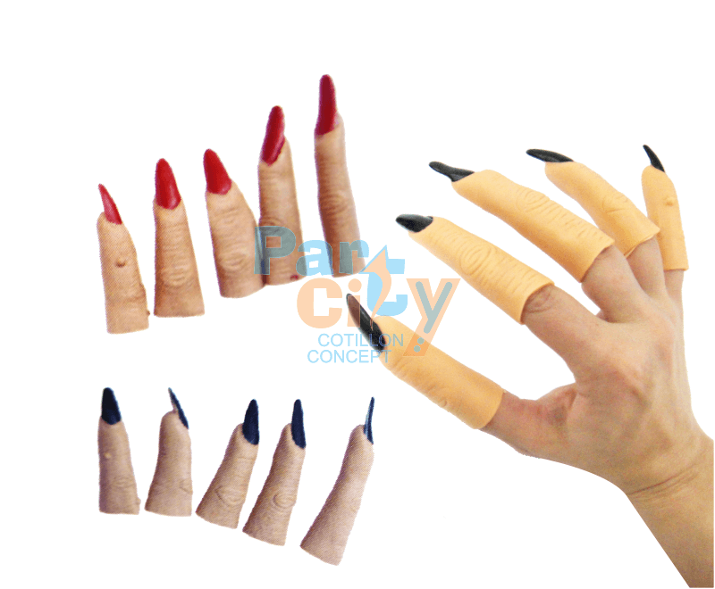 DEDOS CON UÑAS HALLOWEEN