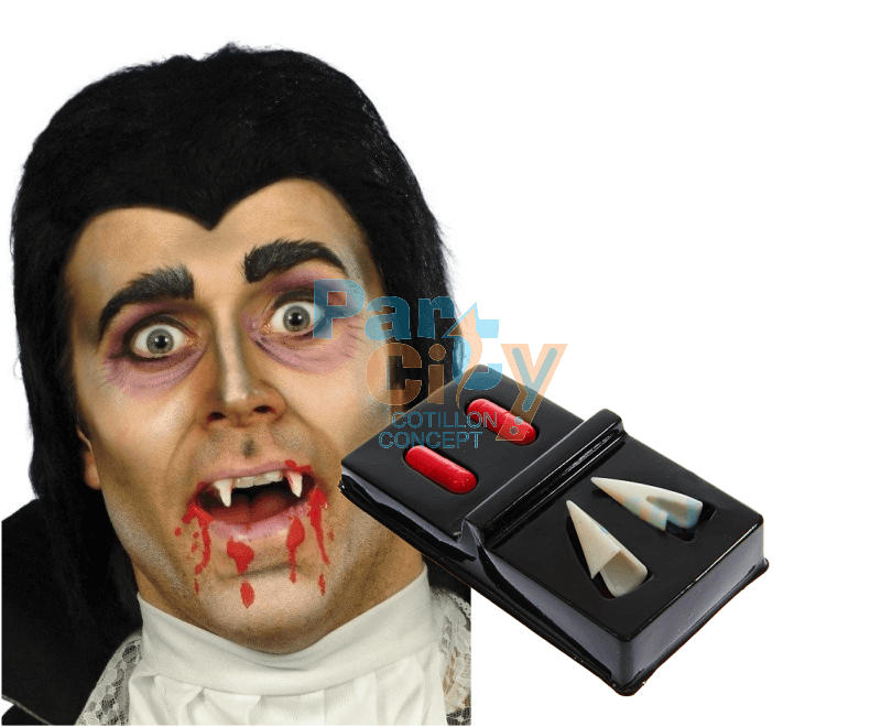 COLMILLOS CON CAPSULA DE SANGRE DRACULA