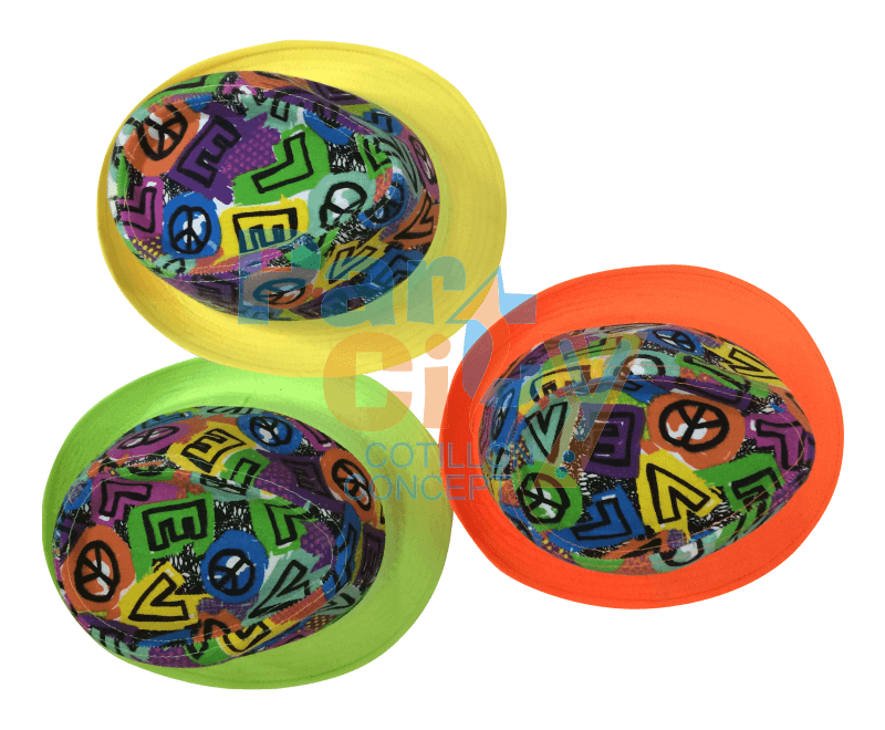 SOMBRERO FLUO CON ESTAMPADO