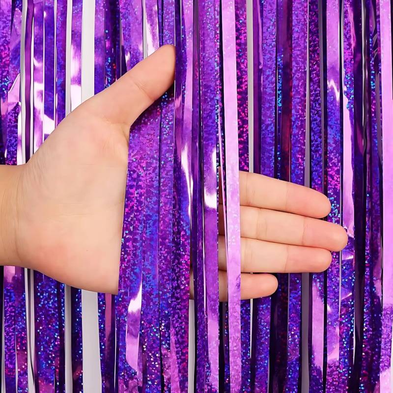 CORTINA LASER VIOLETA X12 UNIDADES