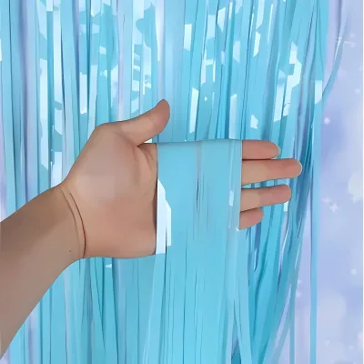 CORTINA PASTEL CELESTE X12 UNIDADES