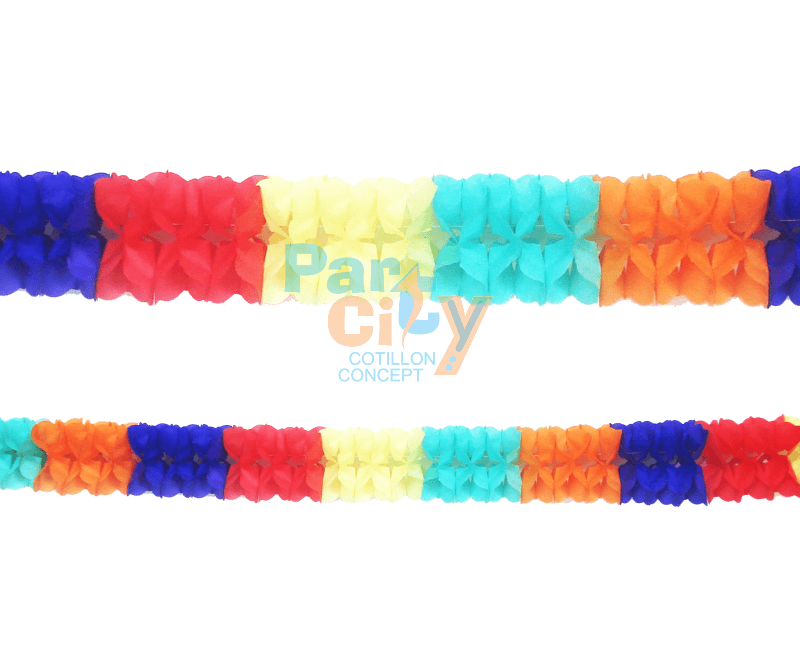 GUIRNALDA Cuadrado tipo Flor 12,5x290cm de papel