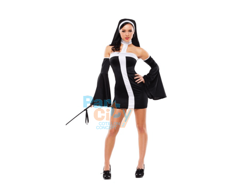 DISFRAZ ADULTO MONJA SEXY