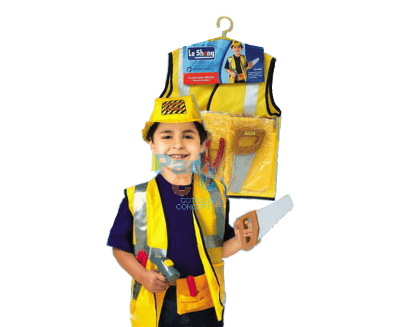 DISFRAZ SET OBRERO CON ACCESORIOS