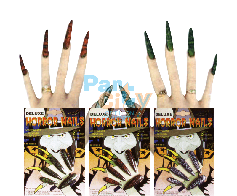 BLISTER 10 UÑAS HALLOWEEN CON CINTA BIFAZ