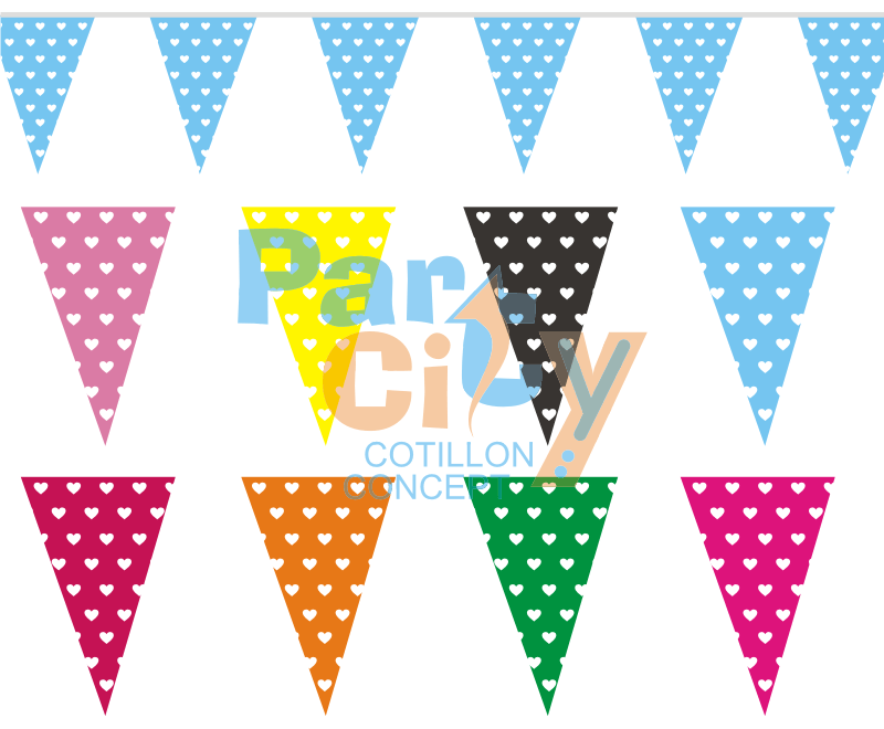 Banderín Corazón x10