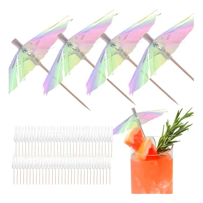 SOMBRILLAS COCKTAIL TORNASOLADAS 10 UNIDADES X12