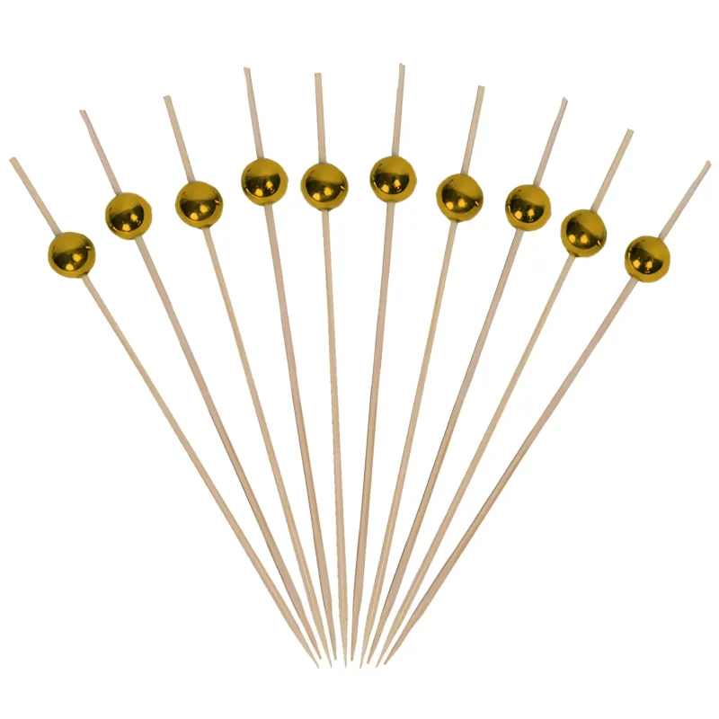 PINCHES DE COPETIN BOLITAS DORADAS 50 UNIDADES X10