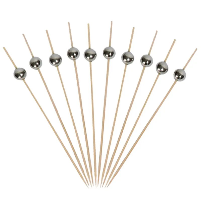 PINCHES DE COPETIN BOLITAS PLATEADAS 50 UNIDADES X10