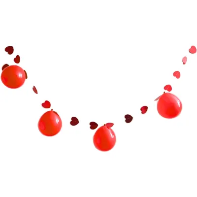 *Preventa* Set Guirnalda Corazon Y Globos Rojo