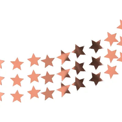 GUIRNALDA METALIZADA ESTRELLAS PLATEADO X10