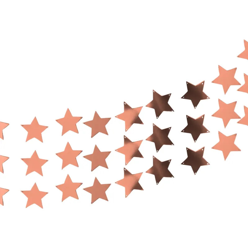 GUIRNALDA METALIZADA ESTRELLAS PLATEADO X10