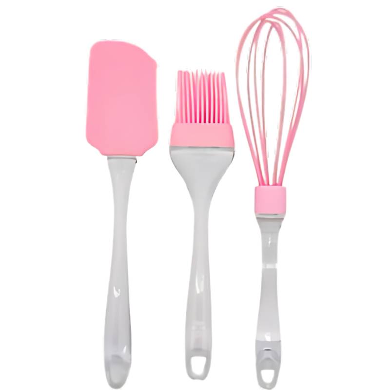 SET UTENSILIOS SILICONA ROSA X6 SET