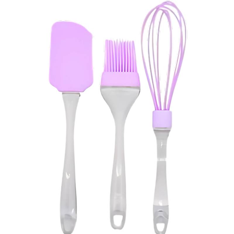 SET UTENSILIOS SILICONA VIOLETA X6 SET