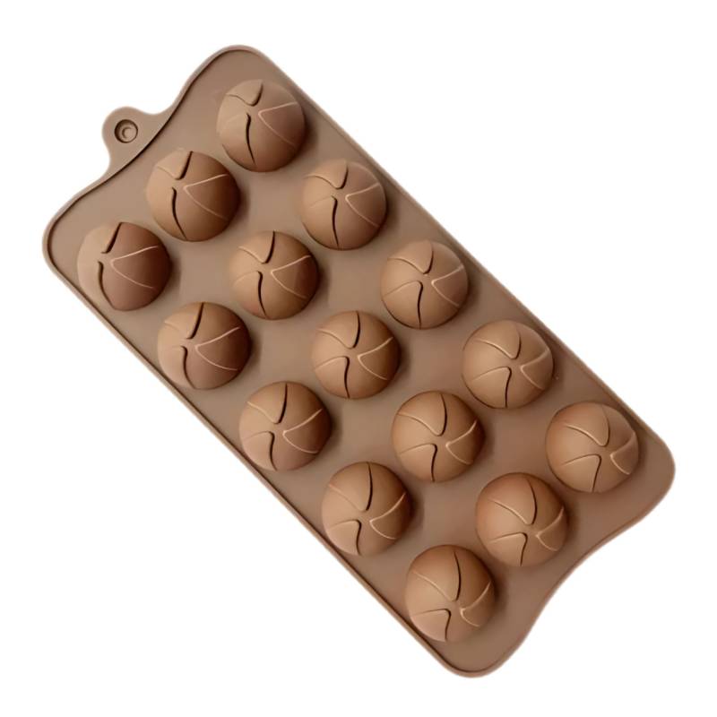 MOLDE DE SILICONA PARA BOMBONES X10 FORMA DE BOLA TORNEADA