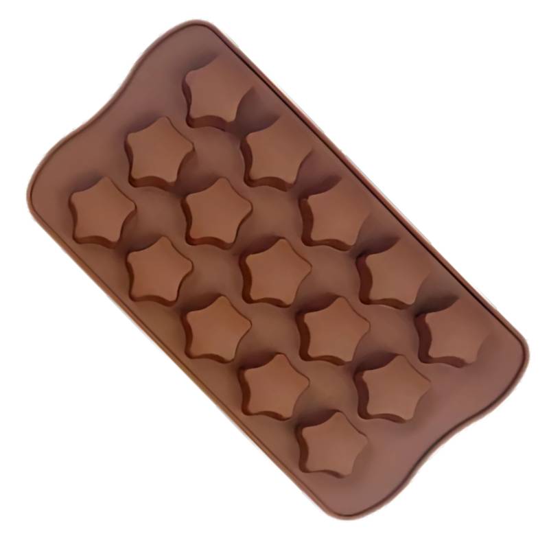MOLDE DE SILICONA PARA BOMBONES X10 FORMA DE ESTRELLA