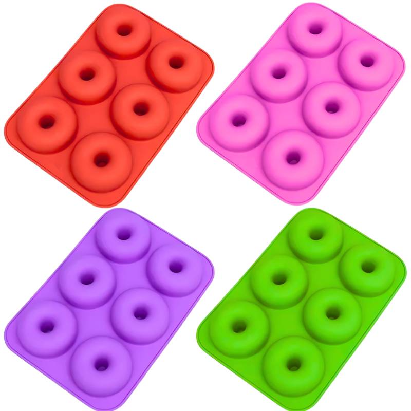 MOLDE DE SILICONA PARA DONAS X4 SURTIDOS