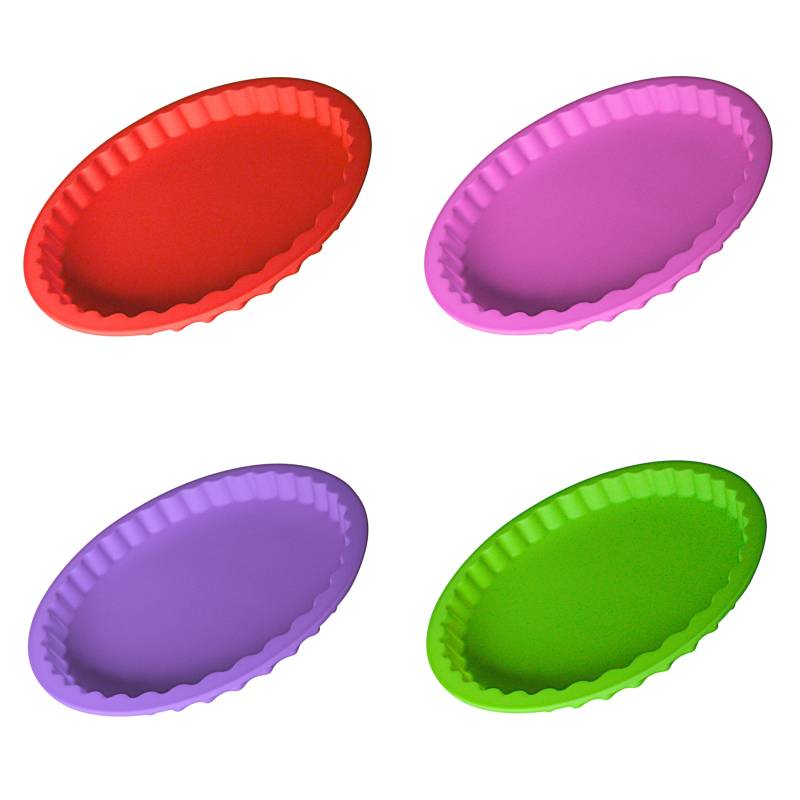 MOLDE DE SILICONA PARA TARTA X4 SURTIDOS