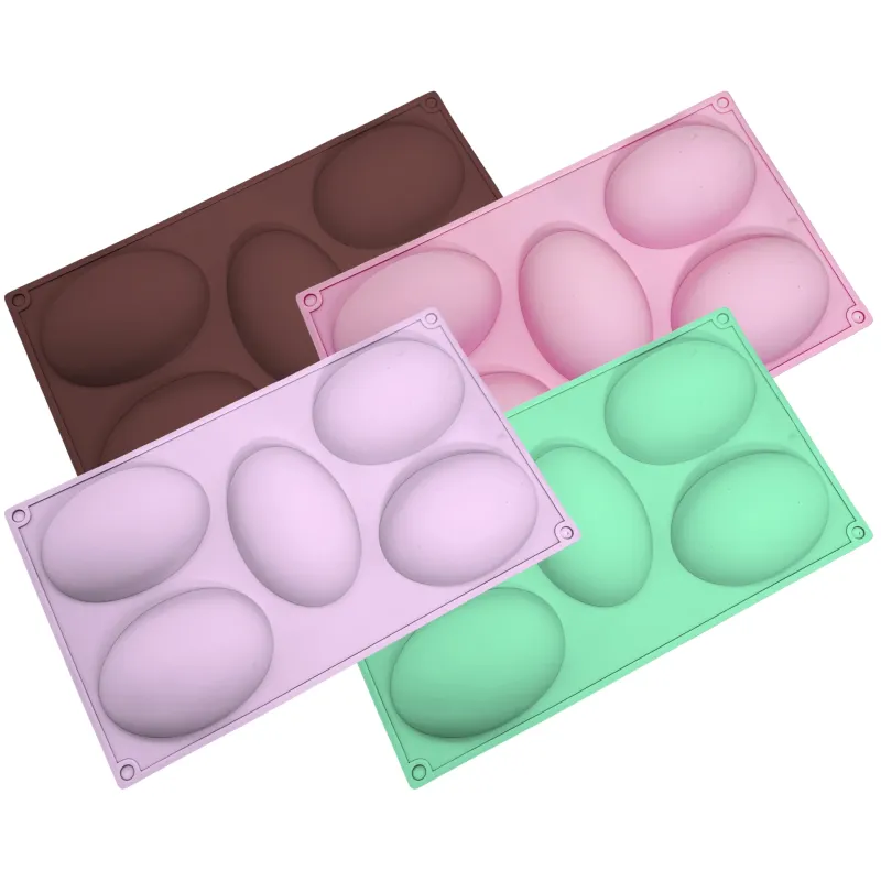 MOLDE DE SILICONA PARA HUEVO DE PASCUA 5 CAVIDADES X4 SURTIDOS