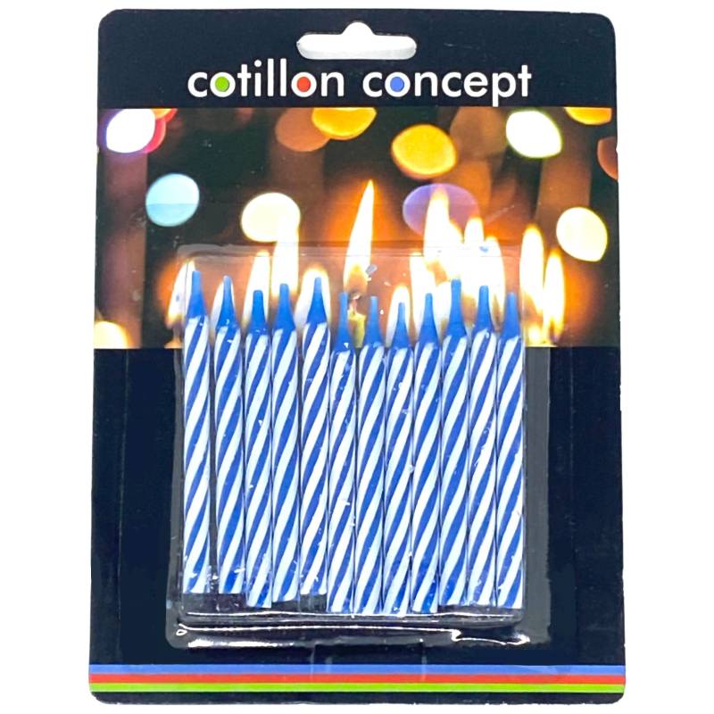 VELAS TORNEADAS CELESTES BLISTER X12 UNIDADES X36 BLISTER
