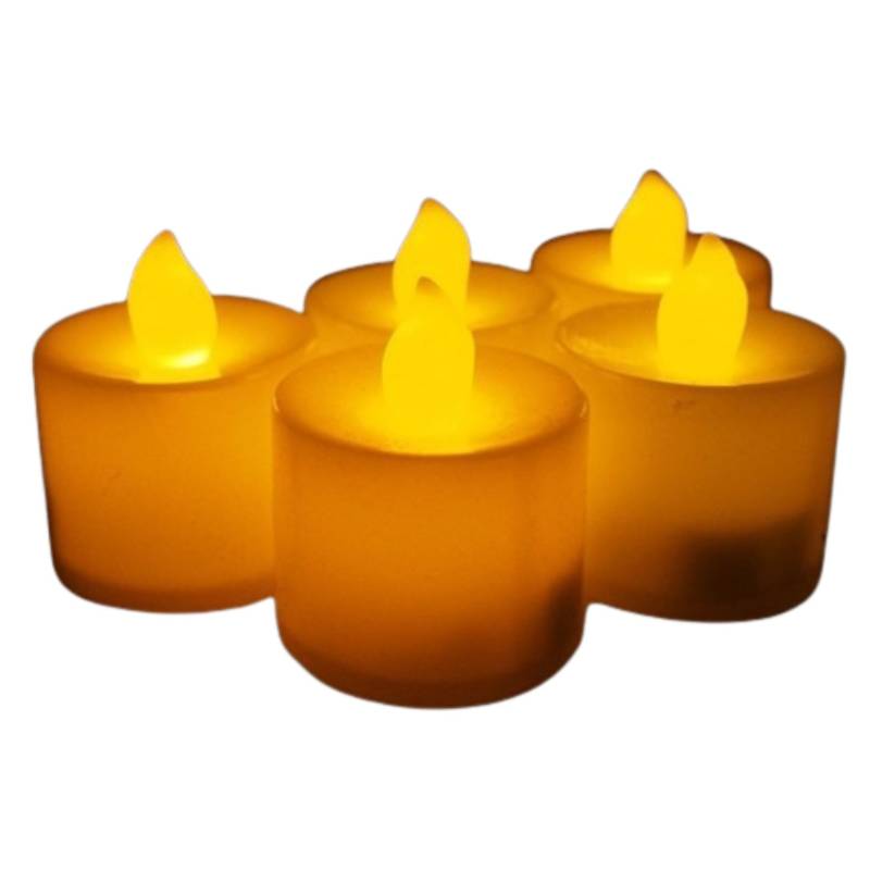 VELA ELECTRONICA BLANCA LED CALIDA X24