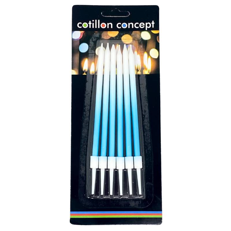 VELAS DEGRADE CELESTES BLISTER X6 UNIDADES